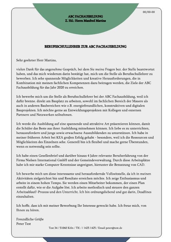 Berufsschullehrer m/w ausgebildeter Maurer