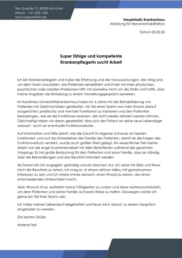 Pflegefachkraft m/w fleissig und kompetent