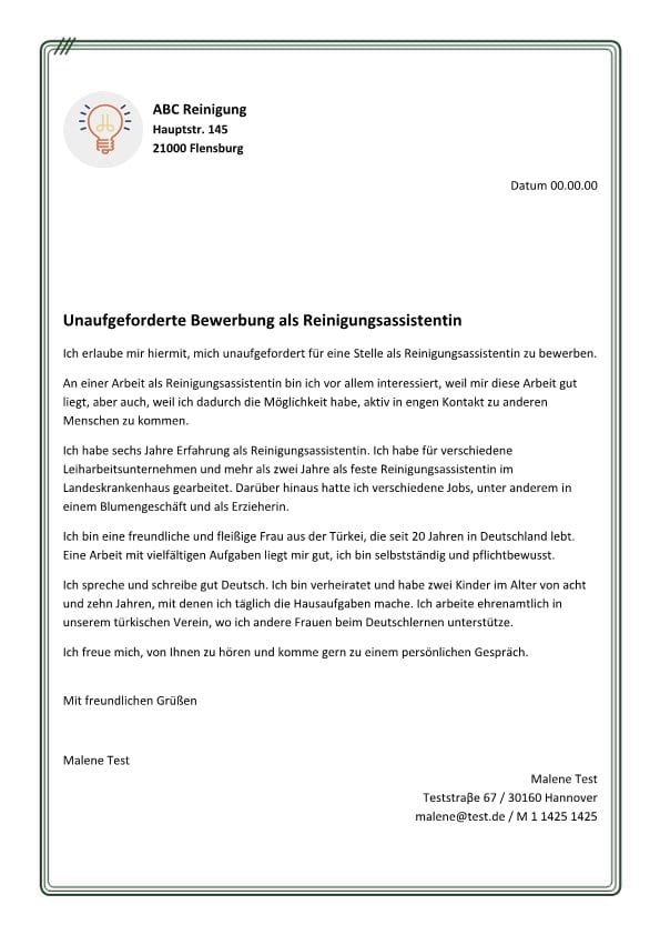 Reinigungskraft mit Erfahrung