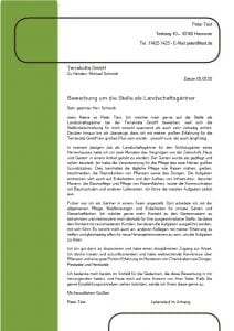Landschaftsgärtner m/w CV & Bewerbung