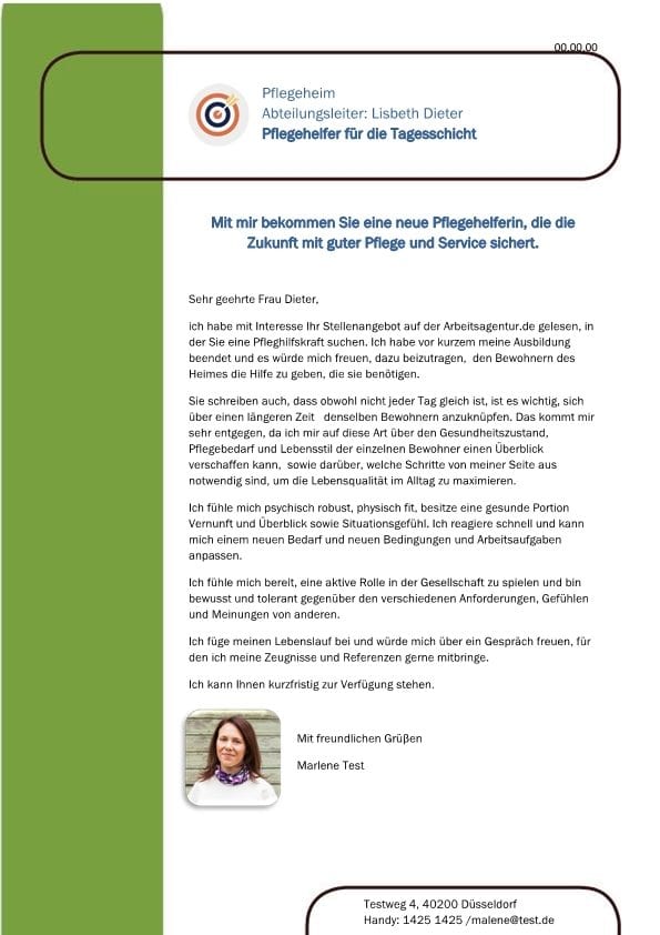 Pflegehilfskraft M W Frisch Ausgebildet Mir Uberblick Cv Bewerbung