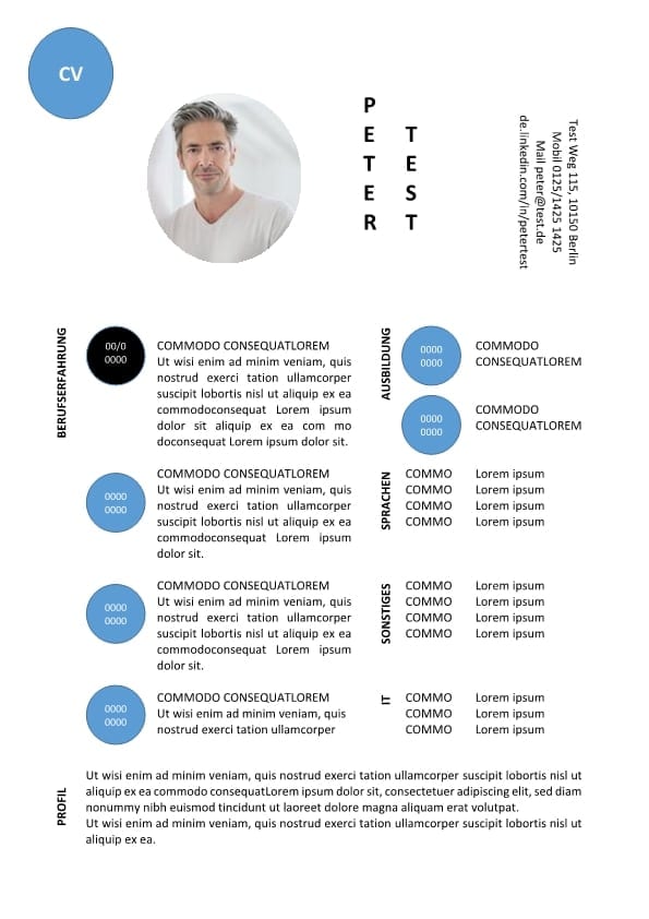 1 CV-Vorlage-in-der-Tabelle-mit-blauen-Kreisen
