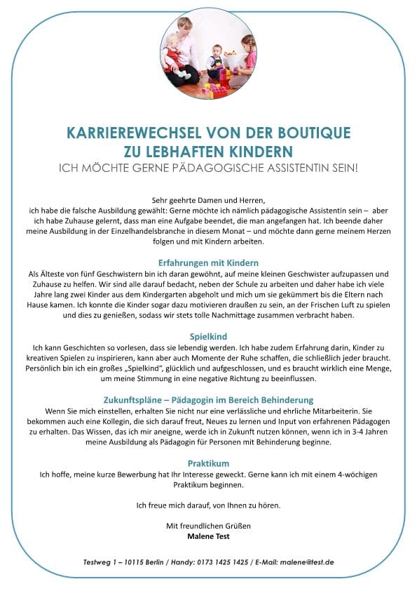 1 Pädagogische Assistentin - Karrierewechsel von der Boutique zu lebhaften Kindern